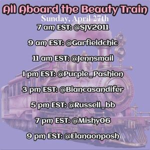 Beauty train 7am to 9pm!